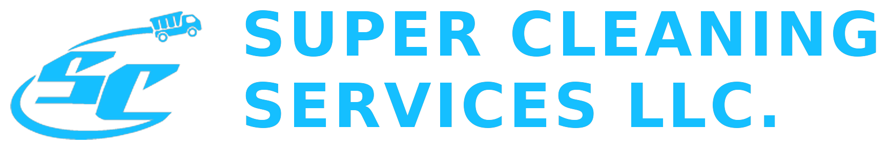SCS truck logo with wordmark in cyan on charcoal